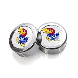 Kansas State University Jayhawks License Plate, Frame Chrome Screw Covers