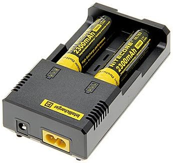 NITECORE NL183 2300mAh 18650 Battery (2 pcs) + NETCORE I2 Battery Charger + 2 Pcs/Lot Hard Plastic Battery Storage Box