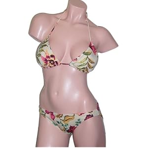Buy Aqua Tropical Floral Triangle Slide Bikini Swimsuit 6 8 12 by Aqua Swimwear