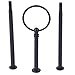 3 Tier Ring Round Cake Cupcake Plate Fitting Stand Handle (Black)