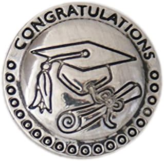 Lovmoment 20MM Round Graduation Gift Shape Snap Button Chunk Charms Jewelry 2pcs