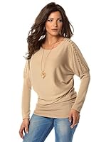 Bleu Marine Jersey Lou (Beige)