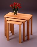 Nesting Tables-Set of 3-Natural Finish (Natural) (25.9W x 14.4D x 20.5H (largest))