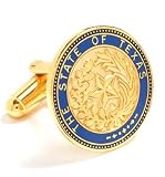 Cufflinks Inc State of Texas Seal Cufflinks (PD-TEX-GL)