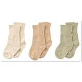 natures purest Basic Knitネイチャーズ ピュアレスト ベーシックニット ソックス(3足セット) 0~6ヶ月 クリーム、ベージュ、モスグリーン