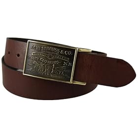 Levi's Men's 38MM Plaque Bridle Belt With Snap Closure