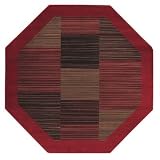 Couristan 0766/4981 Everest Hamptons/Red 3-Feet 11-Inch Octagon Rug