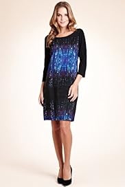 Slash Neck Nightlight Tunic Dress