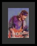 Carlos Santana (Playing Guitar) Music Framed & Matted Poster Print - 16