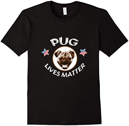 Men's PUG Lives Matter Dog T Shirt XL Black