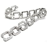 Platinum Diamond Link Bracelet CTW 4.00