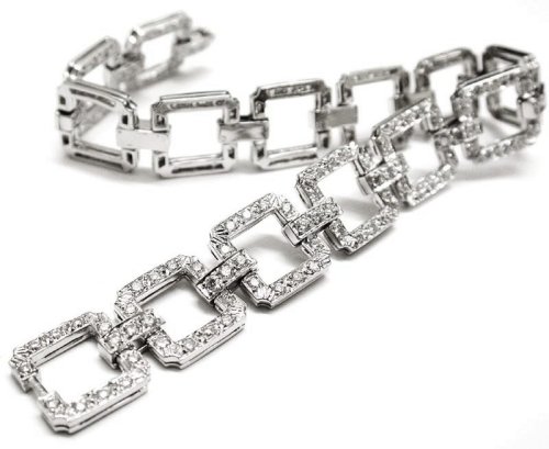 Click here for PLATINUM DIAMOND LINK BRACELET (4.00 T.W) prices