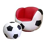 Ore International Soccer Swivel Chair & Ottoman