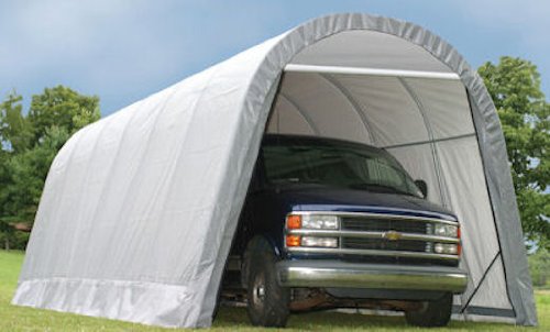 NEW 13 x 28 x 10H Shelter Logic Portable Garage RV Boat SUV Truck Car Carport Grey#76581