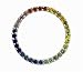 Ladies 0.67ct Multi Color Sapphire Circle Pendant
