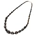 Earth Tone Resin Beaded Long Collar Necklace with 12 sided beads