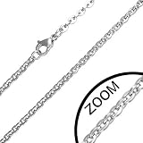 Stainless Steel 3mm Flat Cuban Link Chain With Lobster Claw Clasp - Length 62cms
