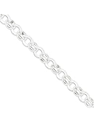 Sterling Silver 11.00mm Belcher Light Bracelet