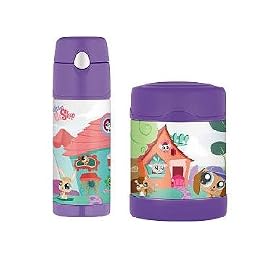 Thermos Littlest Pet Shop LPS FUNtainer Beverage Bottle and Food Jar by