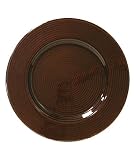 Rope Metallic Brown Glass Charger by Forum