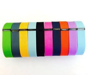 GreenInsync Replacement Bands for Fitbit Flex with Clasps, Large - Assorted Colors