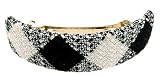 L.Erickson USA Covered Rectangle Volume Barrette - Big Check