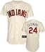 Grady Sizemore Jersey: Adult 2010 Majestic Alternate Ivory Replica #24 Cleveland Indians Jersey