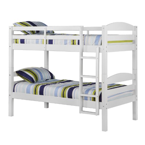 WE Furniture Twin over Bed White