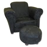 Review Trend Lab 107006 / Trend Lab Stuffed Chair with Ottoman Children's in Solid Black Suede