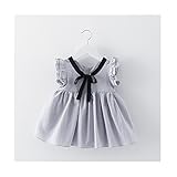 Candykids 女の子ドレス ガールズワンピース 夏サマー 可愛いベビー 子供女の子ドレス ガールズワンピース 夏サマー 可愛いベビーブルーホワイト　レースドレス　プリンセスドレス (70cm, 