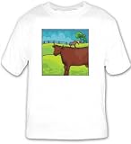 T-shirt with agriculture, cow, countryside, farming, cattle, Europe, Denmark, landscape, pasture, husbandry, animal, rearing, bovine