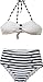 Surenow Cutest Retro Swimsuit Swimwear Vintage Push Up High Waist Bikini Set Stripe
