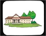 Decorated Mouse Pad with Venezuela, trees, bushes, structure, mansion, palace, building, South America, scene, construction, architecture, house