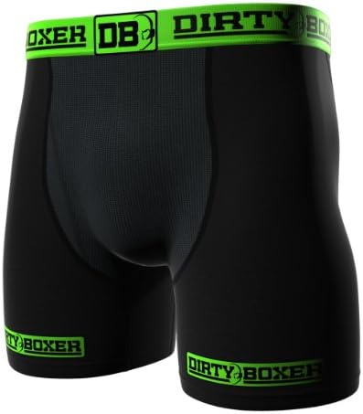 Dirty Boxer Men's Performance Athletic Underwear, Black, Large