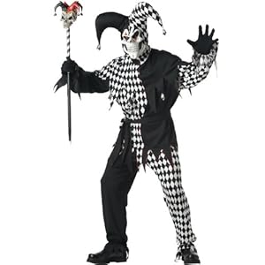 California Costume Collection Mens Evil Jester Adult Black Medium