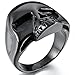 Men's Stainless Steel Ring Band Black Alien Skull Gothic Size8