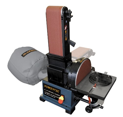 POWERTEC BD4800 Belt Disc Sander with Built-In Dust Collection, 4-Inch by 8-Inch
