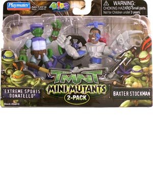  TMNT Mini Mutants 2 pk - Extreme Sports Donatello & Baxter Stockman Figure Set