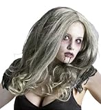 Womens Zombie Undead Horror Halloween Wig - Grey
