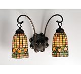 14.5W Autumn Tiffany Acorn 2 Lt Sconce
