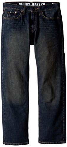 Nautica Men's Relaxed Cross Hatch Jean, Rigger Blue,42W 30L