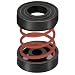 Mason IMF-X-54 Steel Non Adjustable Spring Mount Vibration Isolator, 54lbs Capacity, 1.2" Deflection, 45lbs/in Spring Constant, White