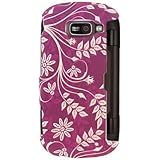 Hard Snap-on Shield RUBBERIZED With PURPLE FLORAL LEAVES Design Faceplate C ....
