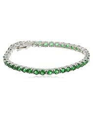 CZ by Kenneth Jay Lane "Classic" 15 Cttw Round Cubic Zirconia Medium Tennis Bracelet, 7"