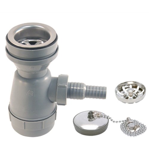 Ambassador Marine Sink Drain with Brushed Finish, 3/4Inch and 1Inch