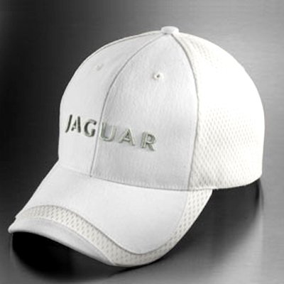 Jaguar White Mesh Cap