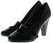 Vintage Look Pumps Mary Janes Lack Schwarz (P37)