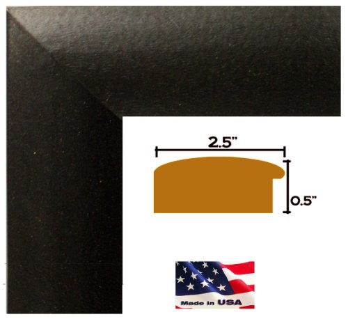 23x35 Custom Made to order Black poster frame MDF 2.5 inch wide moulding