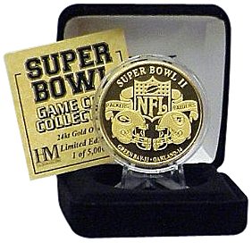 24KT Gold Super Bowl II Flip coin