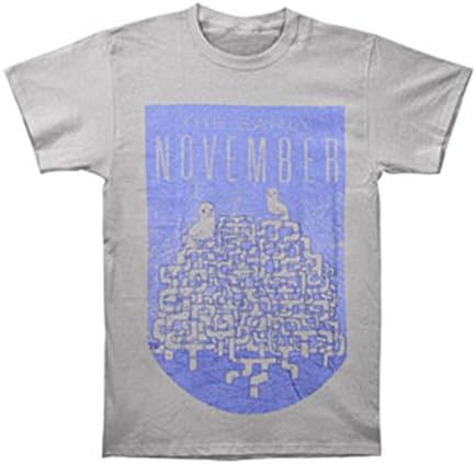 Early November Men's Birds And Pipes T-shirt X-Large Grey